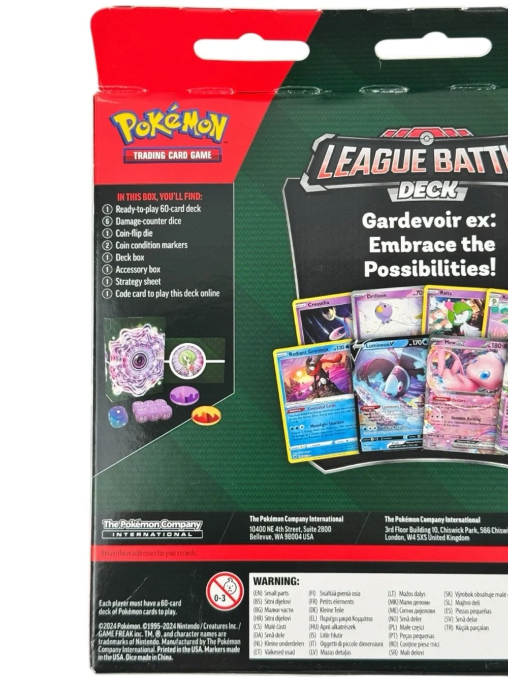 Pokémon TCG Gardevoir ex League Battle Deck Sealed Competitive Deck New
